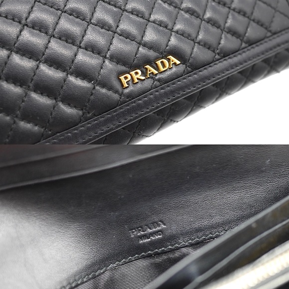 🍓PRADA NERO Quilted Wallet - Picture 11 of 12
